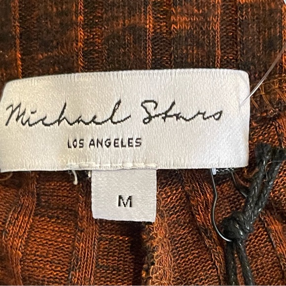 NWT! Michael Stars Women’s Priya Brown Clay Knit Wide Leg Pants - Size Medium - Picture 7 of 8